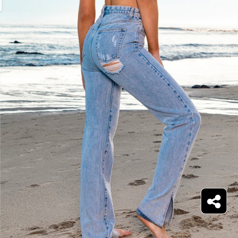Split hem Jeans